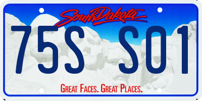 SD license plate 75SS01