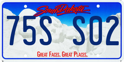SD license plate 75SS02