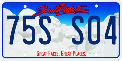 SD license plate 75SS04