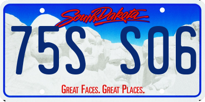 SD license plate 75SS06