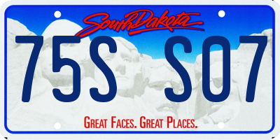 SD license plate 75SS07
