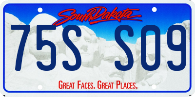 SD license plate 75SS09