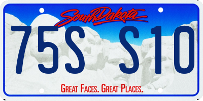 SD license plate 75SS10
