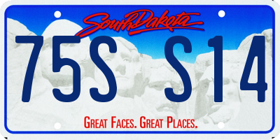 SD license plate 75SS14