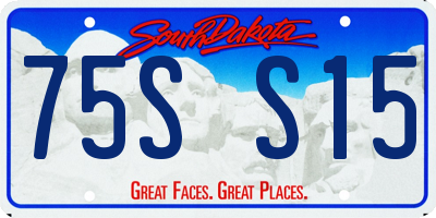 SD license plate 75SS15