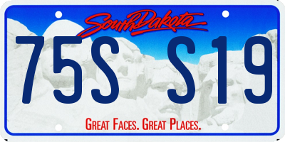 SD license plate 75SS19