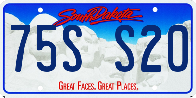 SD license plate 75SS20