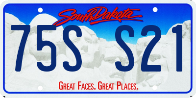 SD license plate 75SS21