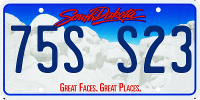 SD license plate 75SS23