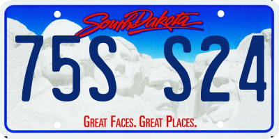 SD license plate 75SS24