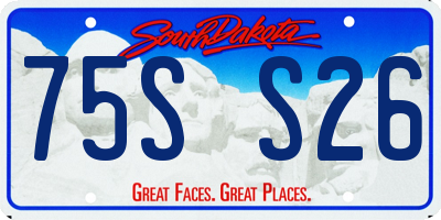SD license plate 75SS26