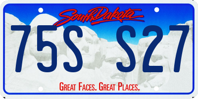 SD license plate 75SS27