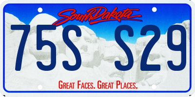 SD license plate 75SS29
