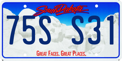 SD license plate 75SS31