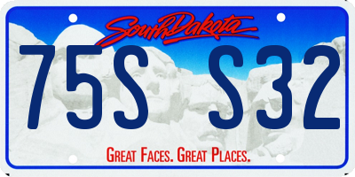 SD license plate 75SS32