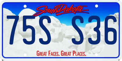 SD license plate 75SS36