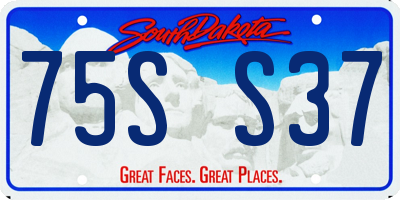 SD license plate 75SS37