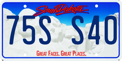 SD license plate 75SS40