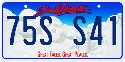 SD license plate 75SS41