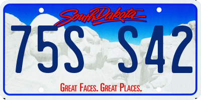 SD license plate 75SS42