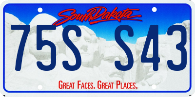 SD license plate 75SS43