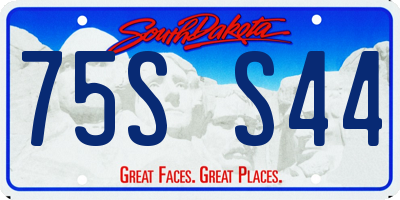 SD license plate 75SS44