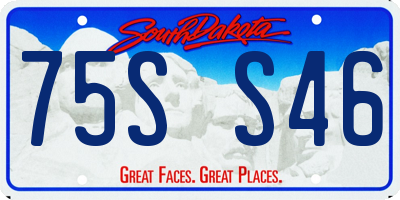 SD license plate 75SS46