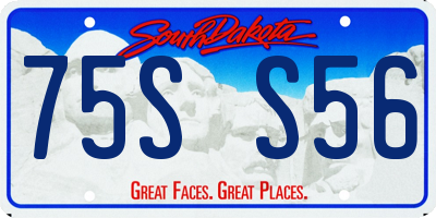 SD license plate 75SS56