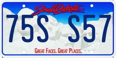 SD license plate 75SS57