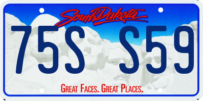 SD license plate 75SS59