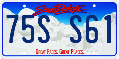 SD license plate 75SS61