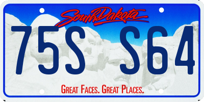 SD license plate 75SS64
