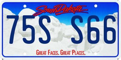 SD license plate 75SS66