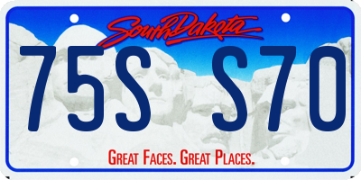 SD license plate 75SS70