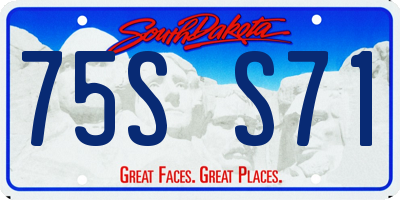 SD license plate 75SS71