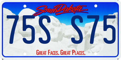 SD license plate 75SS75