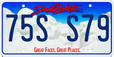 SD license plate 75SS79