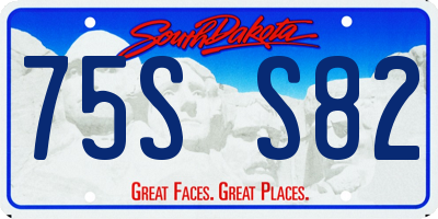 SD license plate 75SS82