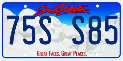 SD license plate 75SS85