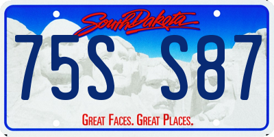 SD license plate 75SS87