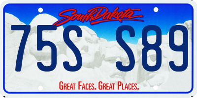 SD license plate 75SS89
