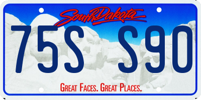 SD license plate 75SS90