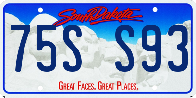 SD license plate 75SS93