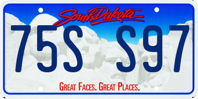 SD license plate 75SS97
