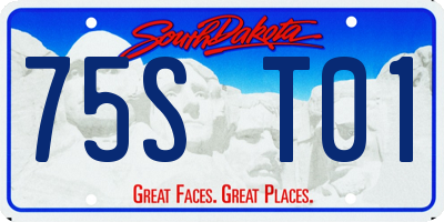 SD license plate 75ST01