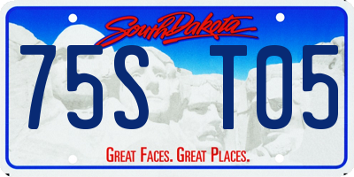 SD license plate 75ST05