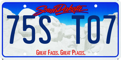 SD license plate 75ST07