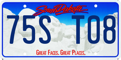 SD license plate 75ST08