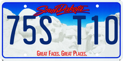 SD license plate 75ST10