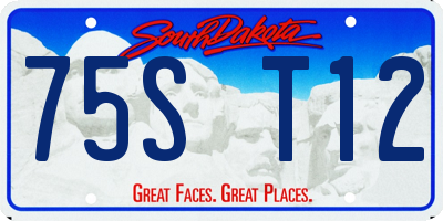 SD license plate 75ST12